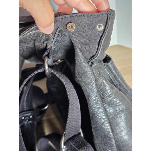 The Sak Black Leather Convertible Backpack Purse – Soft Pebbled Leather - Picture 11 of 16